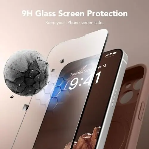 SuydanBox Magnetic for iPhone 13 Case, Compatible with MagSafe, [Full Camera Protection][Screen Protector] Silicone Shockproof Protective Phone Case for iPhone 13 6.1