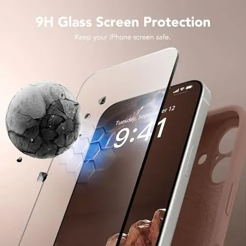 SuydanBox Magnetic for iPhone 17 Case, Compatible with MagSafe, [Full Camera Protection][Screen Protector] Silicone Shockproof Protective Phone Case for iPhone 17 6.3