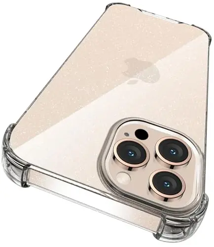ORIbox iPhone 13 Pro Max Case with 4 Corners Shockproof Protection, Bling Case for Women & Men 