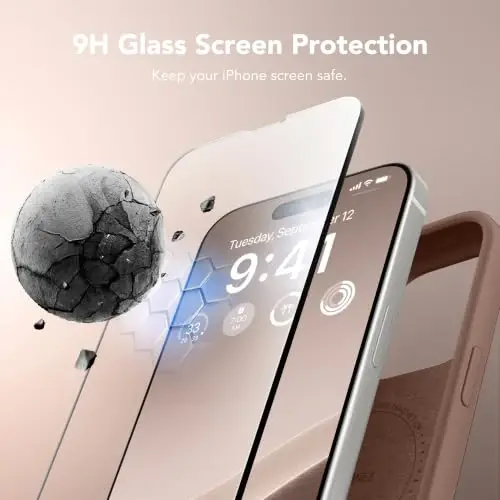 GONEZ Magnetic for iPhone 15 Pro Max Case, Silicone Cover Brown | Compatible with MagSafe, Camera Button & Screen Protector, Microfiber Lining, 3 Layers Soft Gel Rubber Shockproof Slim 6.7