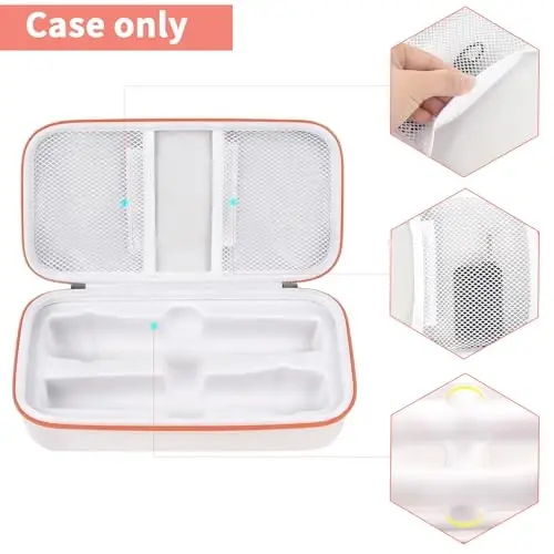 Againmore Wireless Microphone Case Compatible with JBL Wireless Two Microphone System, Handheld Dual Mic Travel Bag for Singing or Karaoke for Receivers, Adapters, AA Batteries - 3
