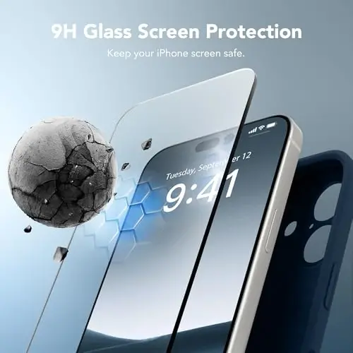 SuydanBox Magnetic for iPhone 17 Case, Compatible with MagSafe, [Full Camera Protection][Screen Protector] Silicone Shockproof Protective Phone Case for iPhone 17 6.3