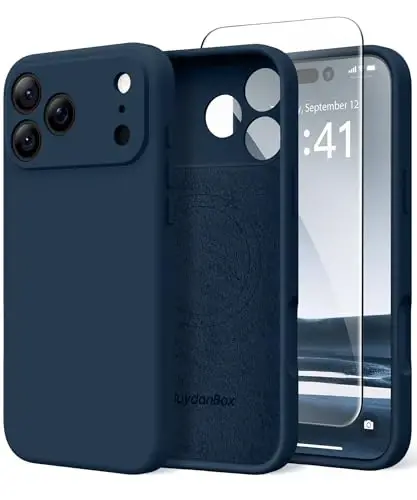 SuydanBox Magnetic for iPhone 17 Pro Case, Compatible with MagSafe, [Full Camera Protection][Screen Protector] Silicone Shockproof Protective Phone Case for iPhone 17 Pro 6.3