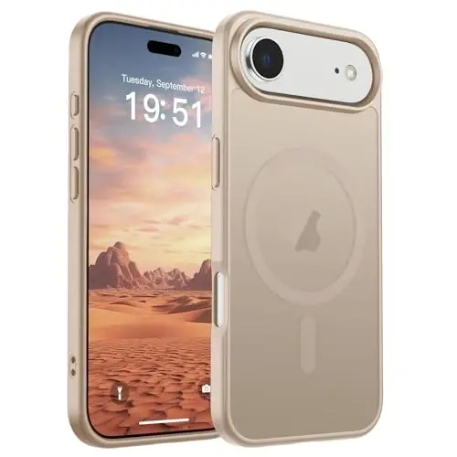SUPFINE Magnetic for iPhone Air Case Desert Gold | (Compatible with MagSafe)(Military Grade Drop Protection)Shockproof Translucent Matte Phone Cover - 1
