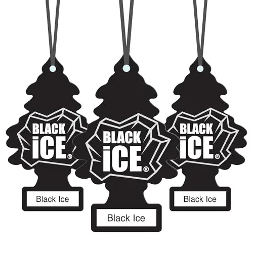 Little Trees Car Air Freshener | Hanging Paper Tree for Home or Car | Black Ice | 3 Pack - LITTLE TREES