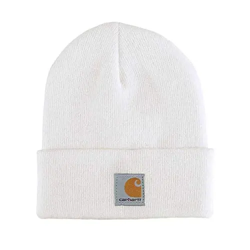 Carhartt Unisex-Child Knit Beanie Cuff Hat Toddler | Acrylic Rib Knit | One Size (Infant) - Fits Heads Best 18.75-20 | Outdoor Fun 