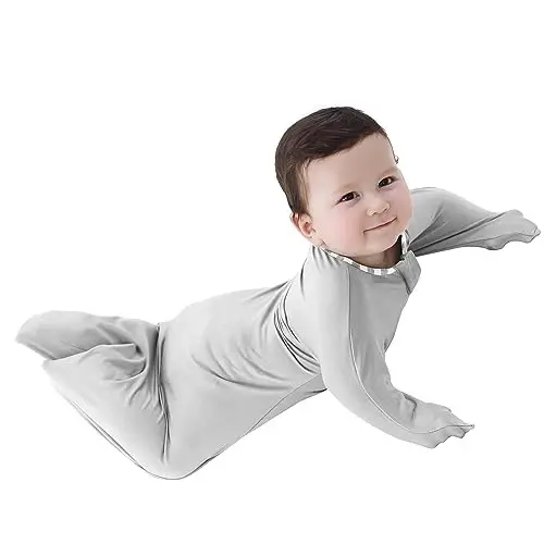 Aomloge PuppyPaws Baby Sleep Sack, Transition Swaddle, Sleep Sack 9-15 Months, Wearable Blanket Baby with 2-Way Zipper, Swaddles for Newborns Summer, 95% Rayon derived from Bamboo, 5% Spandex 