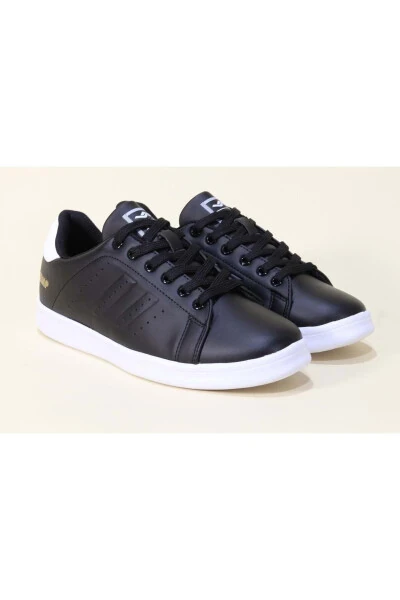 15306 Siyah Unisex Ortopedik Sneakers Günlük Yürüyüş Spor Ayakkabısı-Siyah Beyaz1 - Modazone (1)