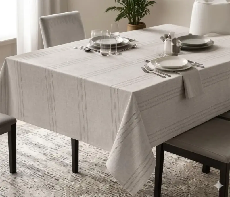 Nevresim Dünyası Dertsiz Masa Örtüsü 160x220 Taş Rengi - 1