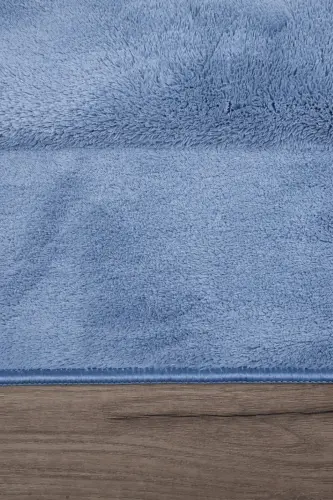 Relax Turkuaz 80x150 + 50x80 cm. Büyük Boy 2'li Banyo Halısı Paspası Seti Kaymaz Klozet Takımı - Turkuaz - 5