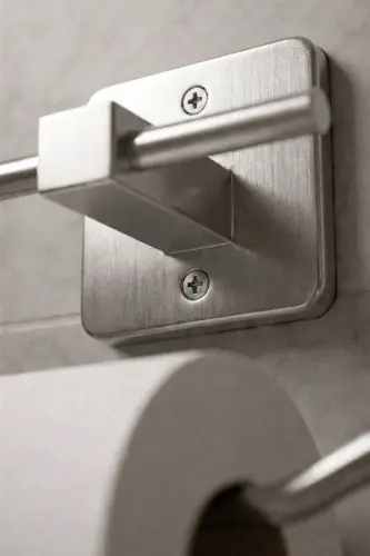 Yapışkanlı Krom WC Kağıtlık / Tuvalet Kağıtlık – Deliksiz Montaj, Ergonomik Tasarım - Krom - 4