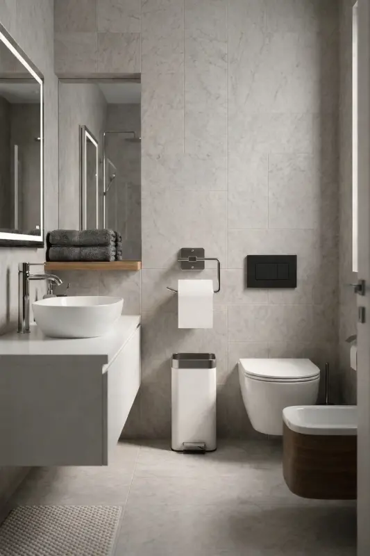 Yapışkanlı Krom WC Kağıtlık / Tuvalet Kağıtlık – Deliksiz Montaj, Ergonomik Tasarım - Krom - 6