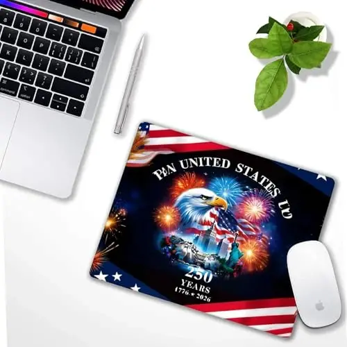 Eagle and Flag Mousepad Non-Slip Rubber Base Mouse Pads for Computers Laptop - 3