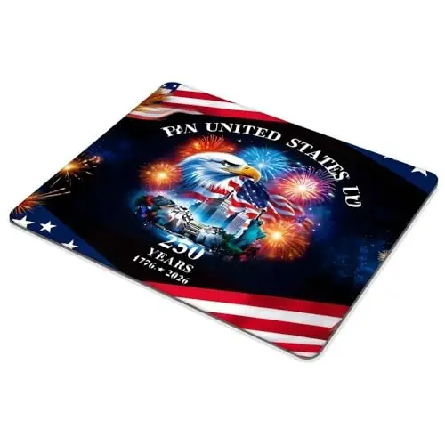 Eagle and Flag Mousepad Non-Slip Rubber Base Mouse Pads for Computers Laptop - 4