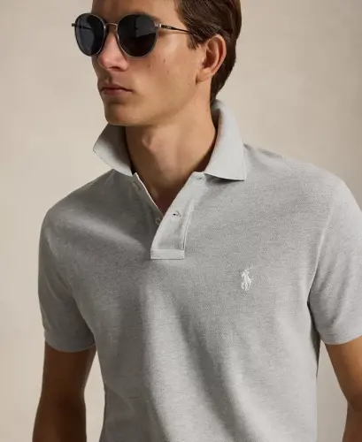 Men's Classic-Fit Mesh Polo Shirt - Spring Heather - 3