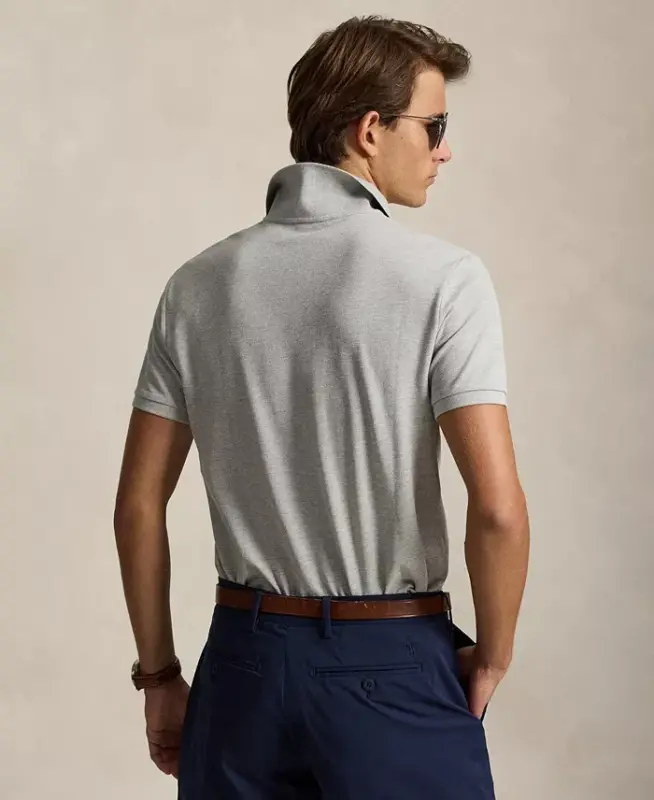Men's Classic-Fit Mesh Polo Shirt - Spring Heather - 4