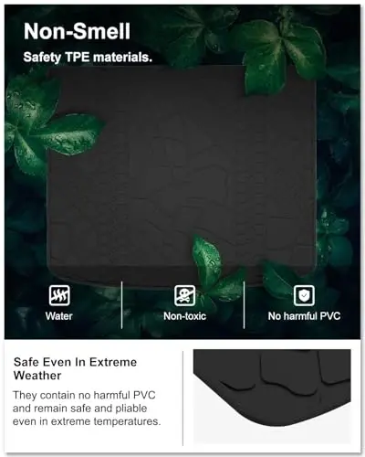 KIWI MASTER Cargo Mat for 2014-2023 Jeep Cherokee, Custom Fit All Weather Rear Cargo Liner, Heavy Duty TPE Tray Trunk Mat, Black - 4