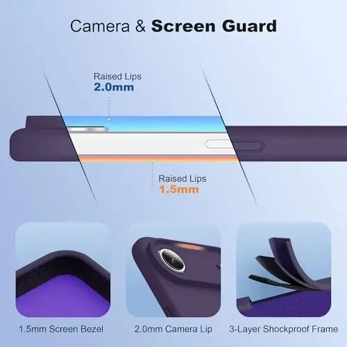 SKYLMW Compatible with iPhone 17 Air Case with Magnetic Invisible Stand Compatible with Mag-Safe Military Drop Tested Silicone iPhone 17 Air Phone Cases for Women Men 6.6
