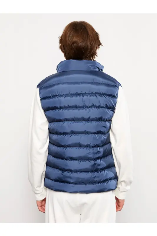 XSIDE Standart Kalıp Dik Yaka Erkek Şişme Yelek (W2) - NAVY - 6