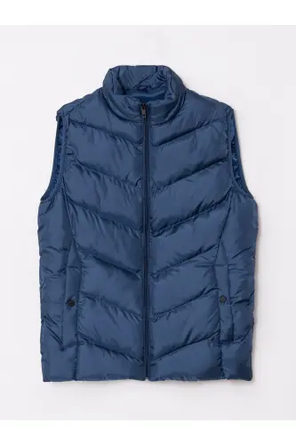 XSIDE Standart Kalıp Dik Yaka Erkek Şişme Yelek (W2) - NAVY - 7