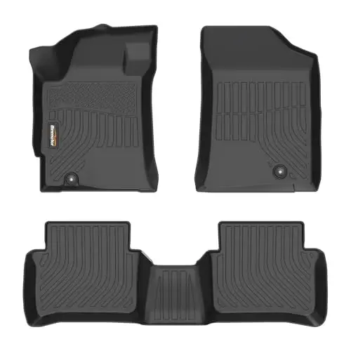 Binmotor-Floor Mats for 2007-2012 Nissan Altima Sedan (4-Door) Trims, Including S, SL, SR and Hybrid, Not for Coupe, Including1st+2nd Row, TPE All Weather Car Floor Mat Custom Fit Altima Accessories 