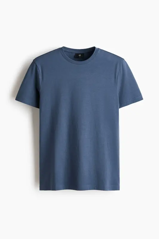 Slim Fit Tişört - Koyu tozlu mavi - 2