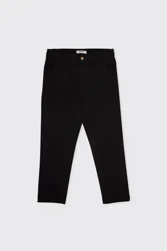 Erkek Çocuk Beli Lastikli Pile Detaylı Lacivert Pantolon - 002-Lacivert - 3