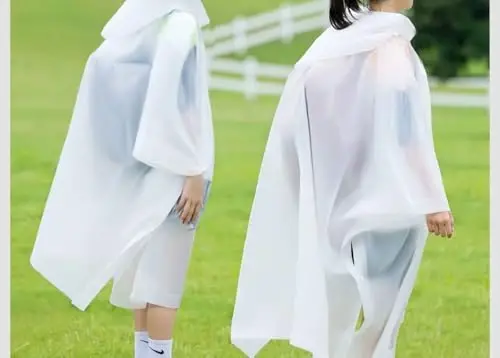 HOOMBOOM Rain Poncho for Kids(2 Pack) Waterproof Reusable EVA Raincoat One Size Rain Jackets for Children,Boys and Girls - HOOMBOOM (1)