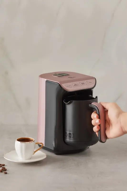Hatır Közde Türk Kahvesi ve Türk Kahve Makinesi Rosegold 5 Fincan Kapasiteli Bol Köpüklü - Rose Gold - 3
