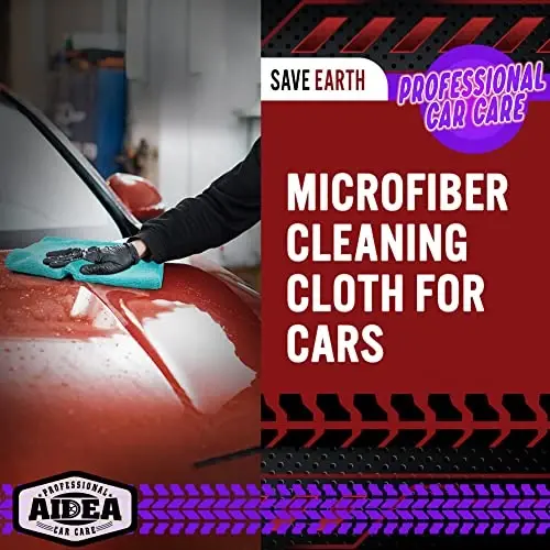 AIDEA Microfiber Cleaning Cloth-200PK, Microfiber Towels for Cars, 12×12