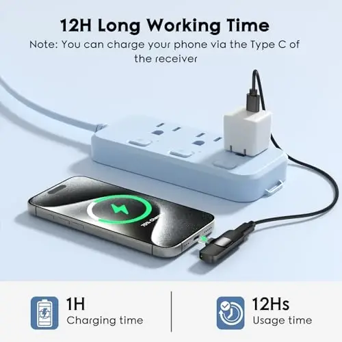 HEHOTTC 2 Pack Mini Wireless Lavalier Microphone for Lightning iOS Devices - Noise Reduction LAPE iPad Mic for Recording, Clip on Mic, Omni Lav Mic for Video Recording, Tiktok, YouTube, Vlog - 4