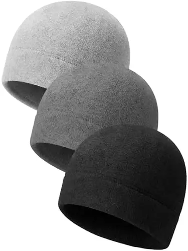 Syhood Winter Warm Skull Cap Soft Fleece Beanie Hat Thick Windproof Watch Cap Skiing Outdoor Warm Colored for Men Women - 1