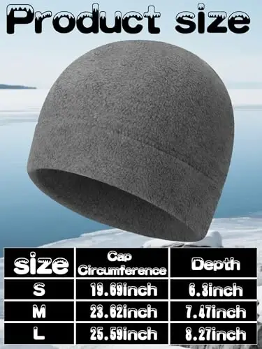 Syhood Winter Warm Skull Cap Soft Fleece Beanie Hat Thick Windproof Watch Cap Skiing Outdoor Warm Colored for Men Women - 3