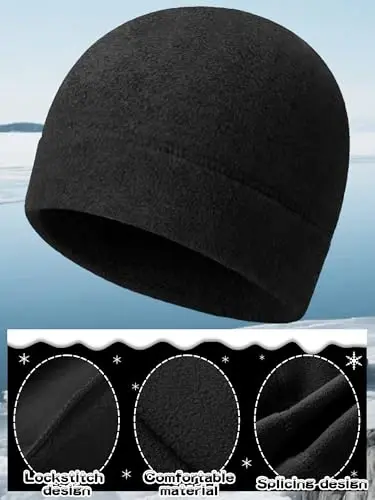 Syhood Winter Warm Skull Cap Soft Fleece Beanie Hat Thick Windproof Watch Cap Skiing Outdoor Warm Colored for Men Women - 5