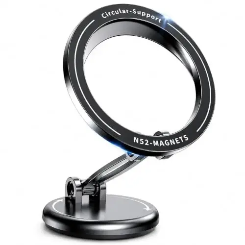 iAXBi Magnetic Phone Holder for Car, Adhesive Magnetic Car Mount for Dashboard, 360° Rotation Compatible with Devices for iPhone 17-12, Hands-Free Car Accessories - 1