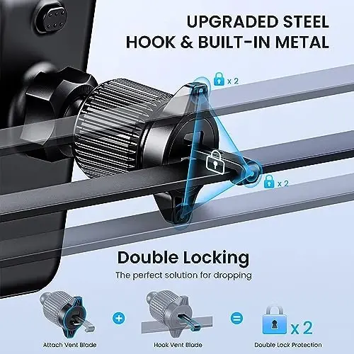GUWEZ Phone Holder Car Mount for iPhone[Powerful Suction]Phone Mount for Car Dashboard Windshield Air Vent Universal Accessories[Thick Cases Friendly]Automobile Cell Phone Holder Fit iPhone Smartphone - 3
