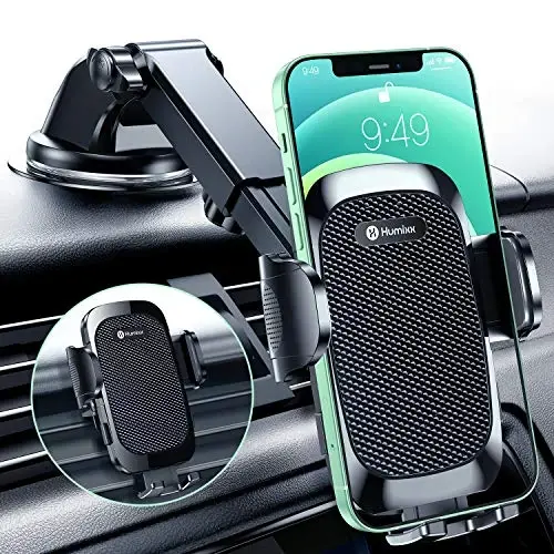 Phone Mount for Car [Military-Grade Super Suction] Universal Hands-Free Phone Holder for Dashboard Windshield Air Vent for iPhone 17/16 Pro Max Air Plus Samsung All Phones - 1