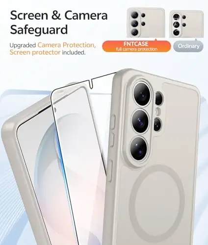 FNTCASE for Samsung Galaxy S26 Ultra Case, Compatible with Magsafe | Screen Protector, Full Camera Protection, Translucent Matte, 14FT Military Grade Drop Proof, Protective Phone Cover - 4