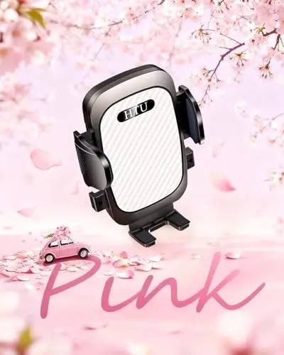 HTU 2026 Ultimate Best【True Military-Grade & Safety Cert】Car Phone Holder【Upgraded 360 Rotation & 100+LBS Strongest Suction】5-in-1 Truck Windshield Dashboard Vent Mount Stand for iPhone Android, Pink - HTU (1)