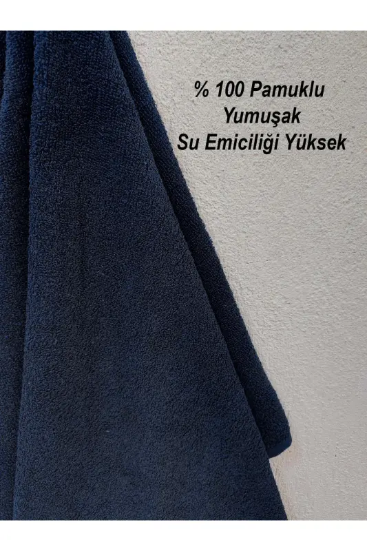 12 Pack Navy Blue Hairdresser Barber Towel 50x90 cm | Professional Hair Drying Towel Economic Set - Navy Blue - 3