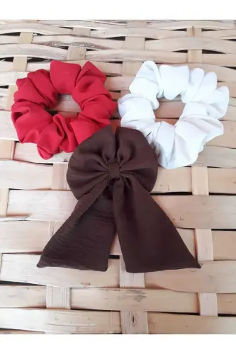 TOKA 3'LÜ SET - kırmızı beyaz kahve - 1