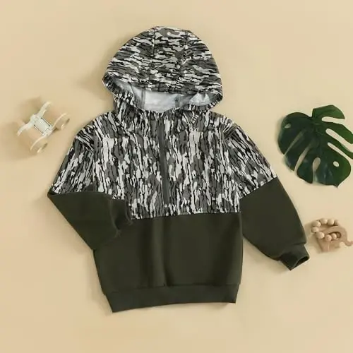 TheFound Toddler Girls Boys Hoodies Jacket Checkerboard Zip-Up Hooded Long Sleeve Coat Fall Winter Kid Baby Clothes Outerwear - 4