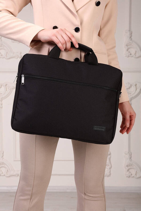 15.6 Inch Black Briefcase Notebook Laptop Bag - 1