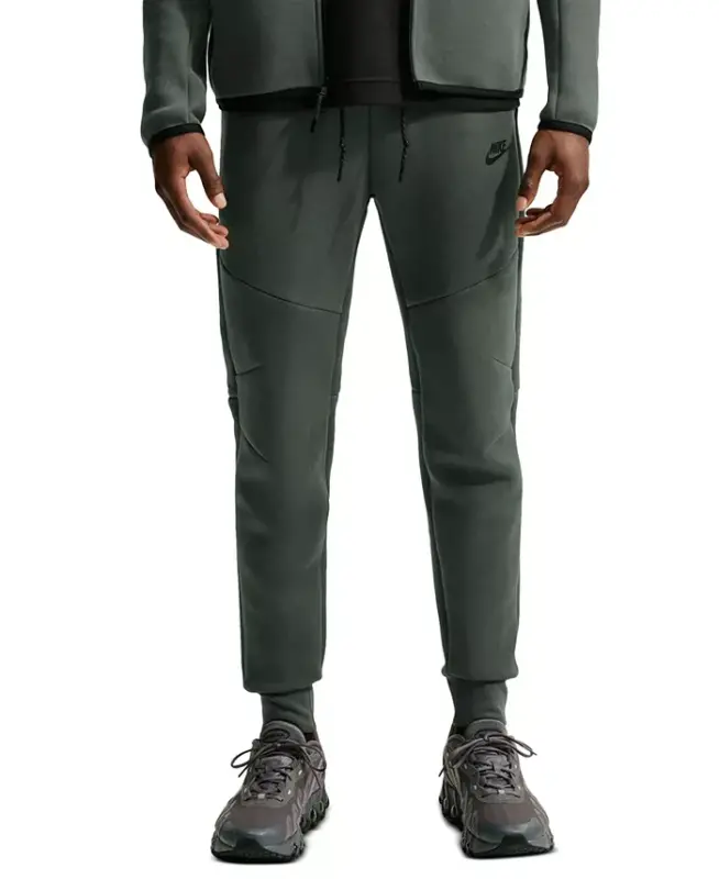 Men's Tech Fleece Drawstring Joggers Pants - Camo Green/Black - 1