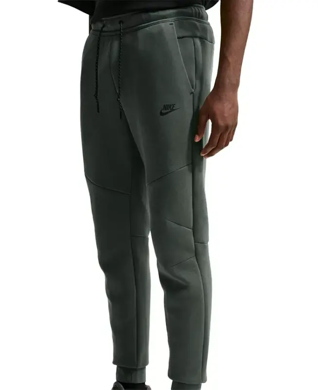 Men's Tech Fleece Drawstring Joggers Pants - Camo Green/Black - 3