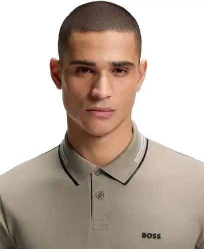 Men’s Stretch-Cotton Slim-Fit Paul Polo Shirt - Open Green - 6