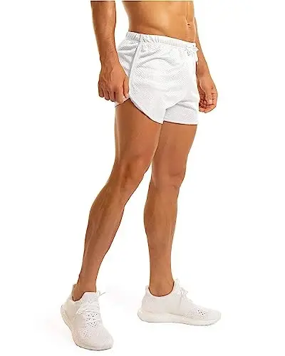 Ouber Men's Fitted Shorts Bodybuilding Workout Gym Running Tight Lifting Shorts - OUBER (1)