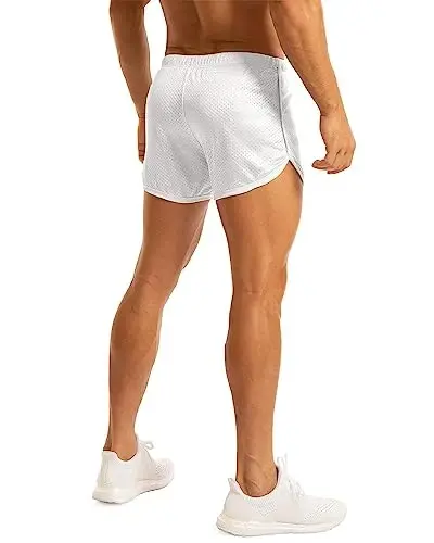 Ouber Men's Fitted Shorts Bodybuilding Workout Gym Running Tight Lifting Shorts - 4