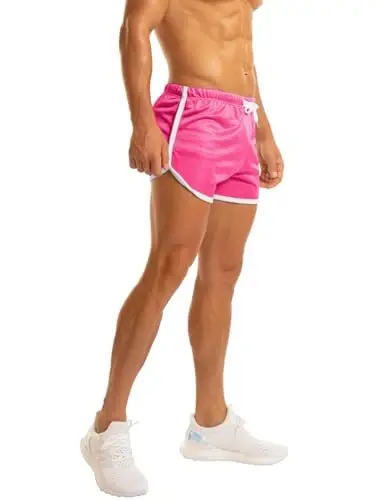 Ouber Men's Fitted Shorts Bodybuilding Workout Gym Running Tight Lifting Shorts - 5