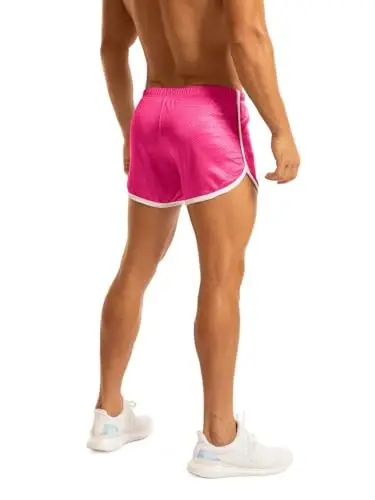 Ouber Men's Fitted Shorts Bodybuilding Workout Gym Running Tight Lifting Shorts - 6